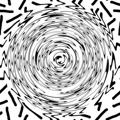 Sticker - Spiral, background. Hypnotic, dynamic vortex Object on white background. Square background