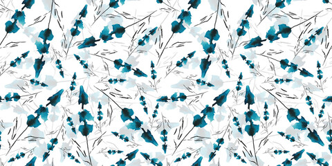  A seamless pattern with colors that are drawn in watercolors. Hand-drawn illustration for the design.