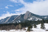 Fototapeta Na ścianę - Flat Irons in Boulder Colorado, Colorado Mountain Landscape Winter