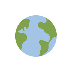 Wall Mural - world planet map icon isolated and flat design