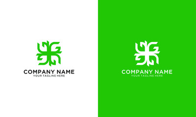 Aufkleber - GGGG letter logo natural vector template