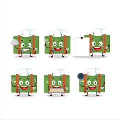 Sticker - Cartoon character of traveling suitcase with various chef emoticons