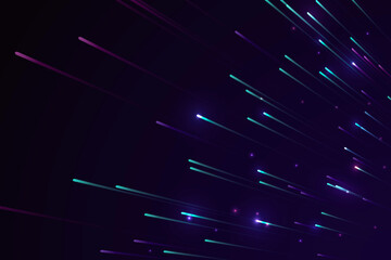 Wall Mural - colorful neon meteor background design vector