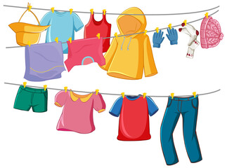 Poster - Isolated clothes on the rack display