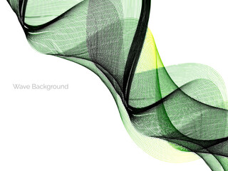 Wall Mural - Abstract bright green modern stylish wave background