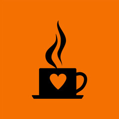 Canvas Print - Valentine Day Coffee Icon