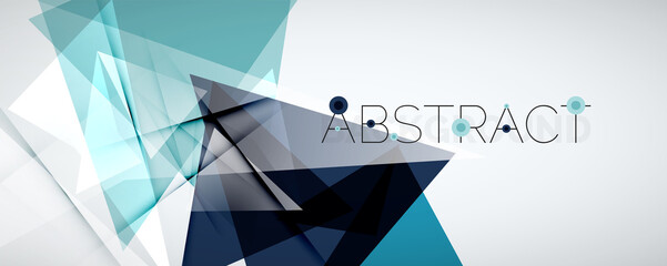 Aufkleber - Geometric abstract background. Color triangle shapes. Vector illustration for covers, banners, flyers and posters and other designs