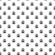 © Юлия Викленко - Seamless pattern with black paw prints on a white background