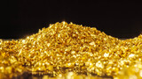 Fototapeta Nowy Jork - Macro of gold nuggets hill