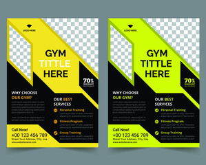 Poster - Gym flyer design template background