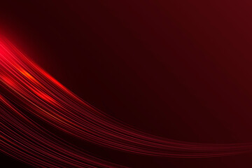 Poster - Futuristic red flowing neon wave background