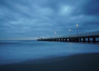 Wall Mural - pier at sunset