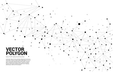 Poster - Network Connecting dot polygon background. Concept of Networking technology and futuristic style.