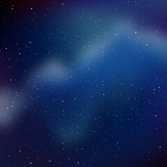 Wall Mural - beautiful gradient sky at night with countless star-covered clouds shining in infinite sky, cosmic n