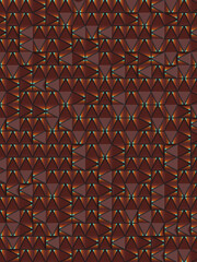 Aufkleber - Modern multi colored pattern of randomly spaced triangles. 3d rendering illustration. Abstract geometric background