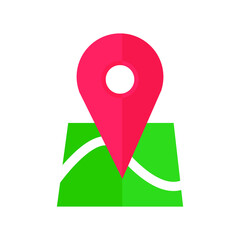 Poster - flat, isolated and trendy style maps logos. Maps logo background for your website design logo, app, UI. Vector icon illustration, EPS10.