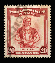 Stamp Printed In Philippines Shows Portrait Of Lapu-Lapu (1491-1542) Was The Datu Of Mactan, An Island In The Visayas, Personalities Series, Circa 1955
