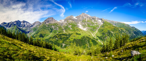 Canvas Print - landscape at the Grossglockner mountain in austria