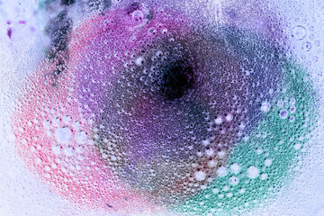 Fototapete - Beautiful abstract surreal drops light pastel  swirl magic . Background pattern for design. Macro photography view.