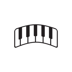 Wall Mural - Piano keyboard logo design template