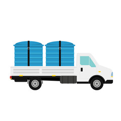 Wall Mural - Water tank vector. water tank on white background. Water tank on Truck vector.