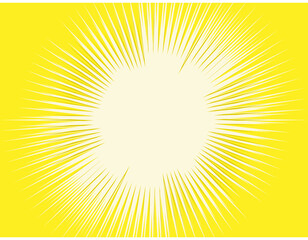 Leinwandbilder - Yellow background with a center that seems to show light emitting