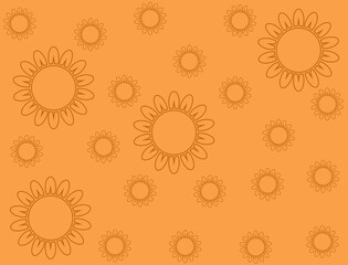 Leinwandbilder - People background with scattered flowery patterns