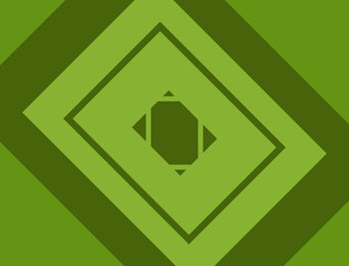 Leinwandbilder - Green background with squares forming the image