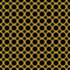 Aufkleber - Geometric circular seamless pattern. Golden repeating background. Useful for web design, fabric print, wallpaper, wrapping paper.