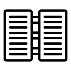 Poster - Customer database server icon. Outline customer database server vector icon for web design isolated on white background