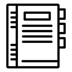 Poster - Customer folder data icon. Outline customer folder data vector icon for web design isolated on white background