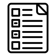 Poster - To do list icon. Outline to do list vector icon for web design isolated on white background