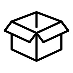 Poster - Box waste icon. Outline box waste vector icon for web design isolated on white background