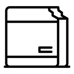 Poster - Carton box waste icon. Outline carton box waste vector icon for web design isolated on white background