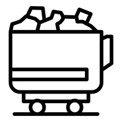Poster - Garbage container icon. Outline garbage container vector icon for web design isolated on white background
