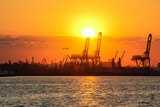 Fototapeta Most - sunset port view