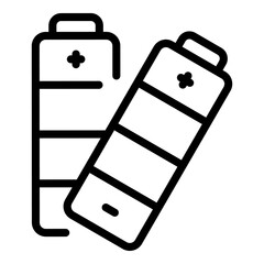 Poster - Battery garbage icon. Outline battery garbage vector icon for web design isolated on white background