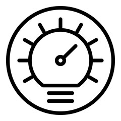 Sticker - Automobile dashboard icon. Outline automobile dashboard vector icon for web design isolated on white background