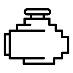 Poster - Check engine dashboard icon. Outline check engine dashboard vector icon for web design isolated on white background