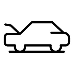 Poster - open front dashboard icon. outline open front dashboard vector icon for web design isolated on white