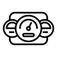 Poster - Miles car dashboard icon. Outline miles car dashboard vector icon for web design isolated on white background