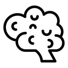 Poster - Biology brain icon. Outline biology brain vector icon for web design isolated on white background