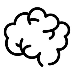 Poster - People brain icon. Outline people brain vector icon for web design isolated on white background