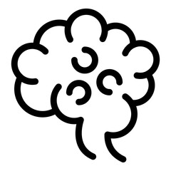 Poster - Health brain icon. Outline health brain vector icon for web design isolated on white background