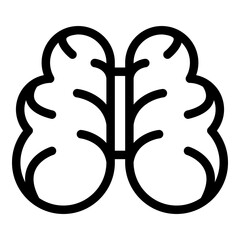 Poster - Cell brain icon. Outline cell brain vector icon for web design isolated on white background