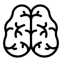 Poster - Neuron brain icon. Outline neuron brain vector icon for web design isolated on white background