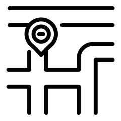 Poster - Road construction point icon. Outline road construction point vector icon for web design isolated on white background