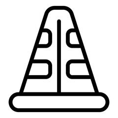 Poster - traffic cone icon. outline traffic cone vector icon for web design isolated on white background