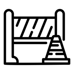 Poster - barrier cone icon. outline barrier cone vector icon for web design isolated on white background