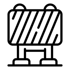 Poster - stop road barrier icon. outline stop road barrier vector icon for web design isolated on white backg